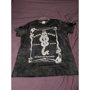 Harry Potter Mens XL Black Dark Mark Death Eater Voldemort Graphic T Shirt NWT